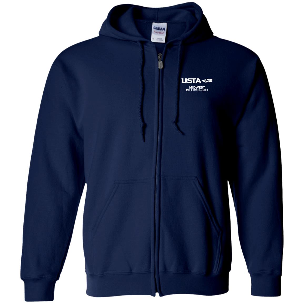 USTA Mid-South Zip Up Unisex Hooded Sweatshirt