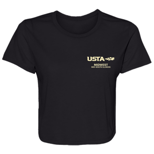 USTA Mid-South Ladies' Flowy Cropped Tee