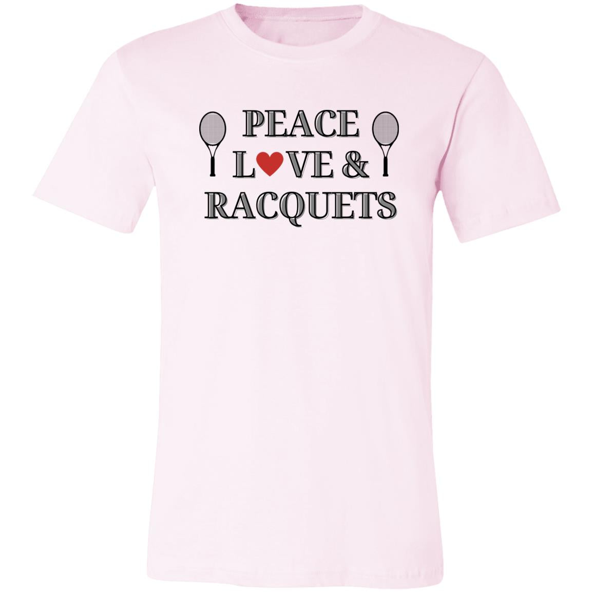 Peace Love & Racquets Unisex Jersey Tee