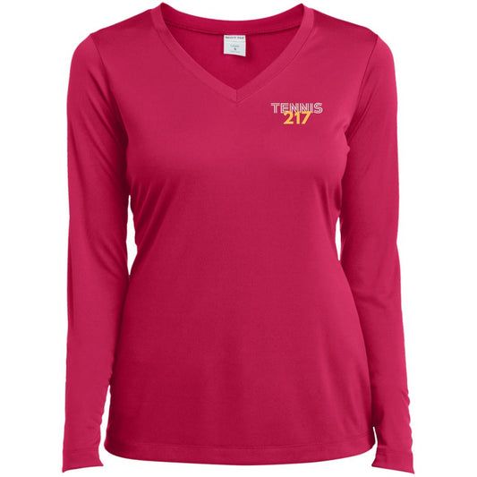 Tennis 217 Ladies’ Long Sleeve Performance V-Neck Tee