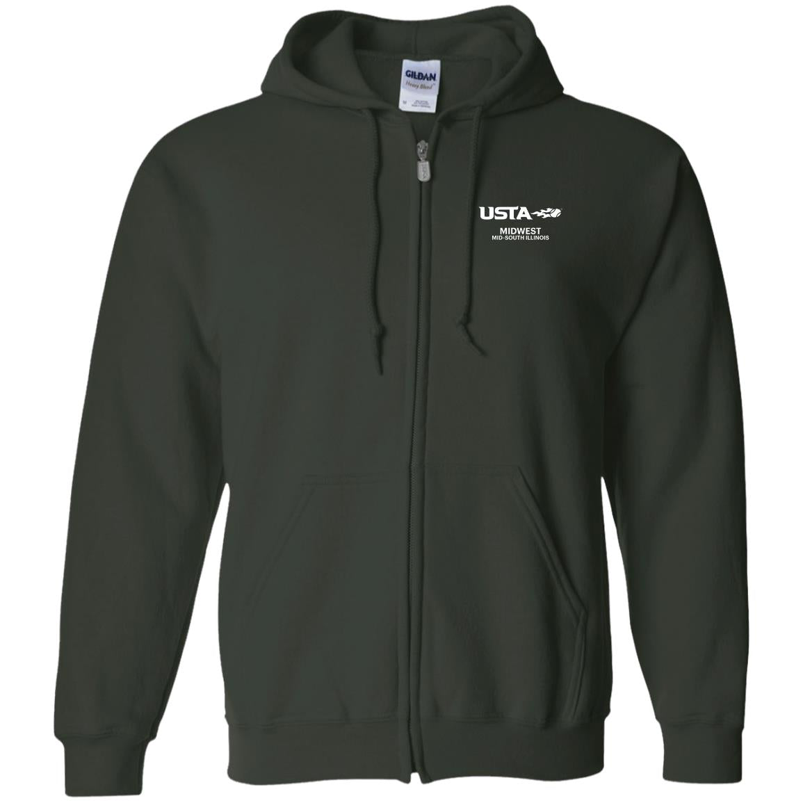 USTA Mid-South Zip Up Unisex Hooded Sweatshirt