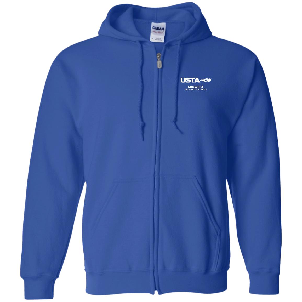 USTA Mid-South Zip Up Unisex Hooded Sweatshirt