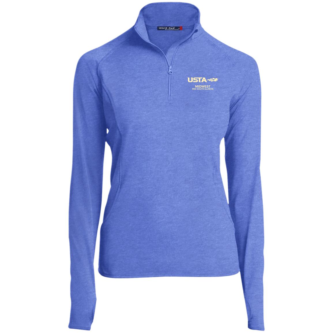 USTA Mid-South Ladies' 1/2 Zip Performance Pullover