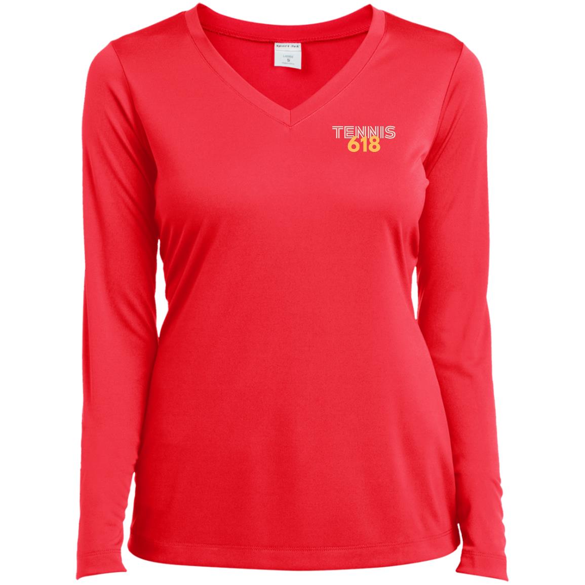 Tennis 618 Ladies’ Long Sleeve Performance V-Neck Tee