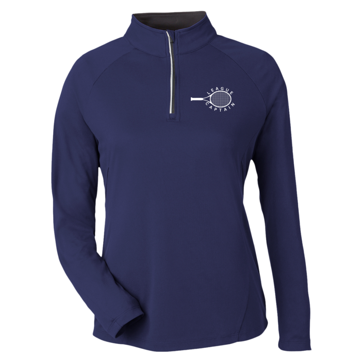 League Captain Double Logo Women's Performance Pique Quarter Zip