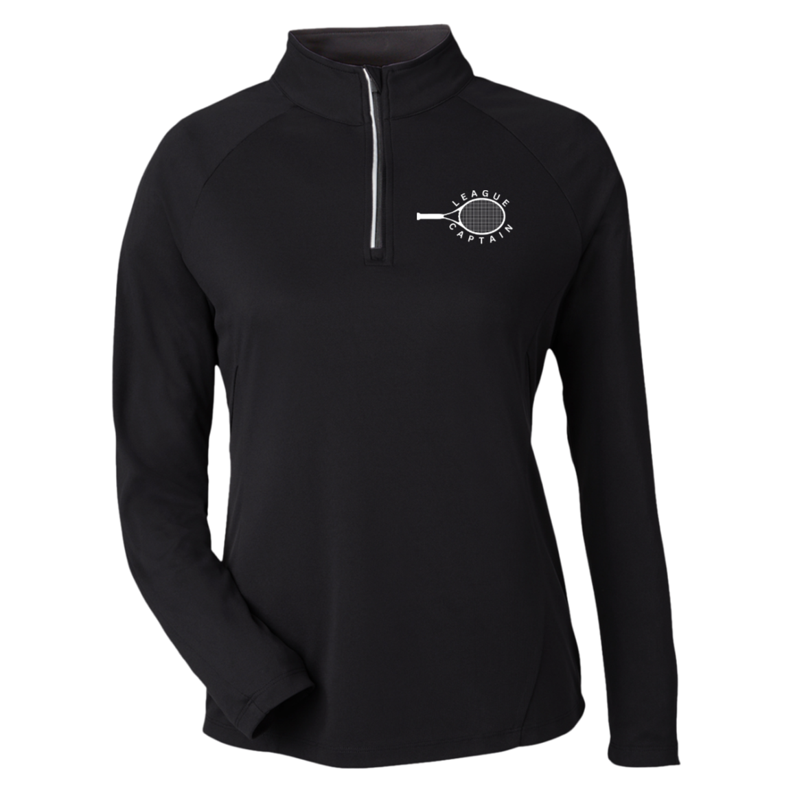 League Captain Double Logo Women's Performance Pique Quarter Zip