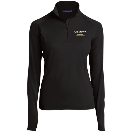 USTA Mid-South Ladies' 1/2 Zip Performance Pullover