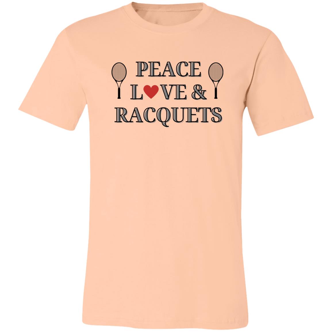 Peace Love & Racquets Unisex Jersey Tee