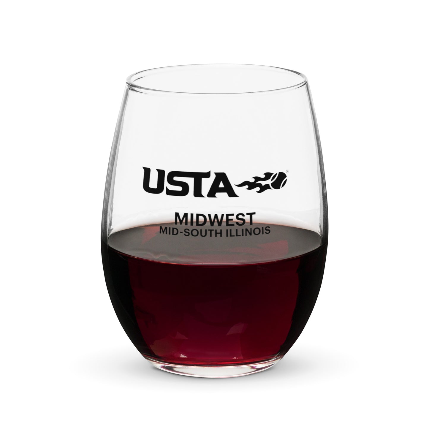 USTA Mid-South Tennis Stemless wine glass