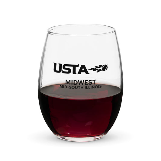 USTA Mid-South Tennis Stemless wine glass